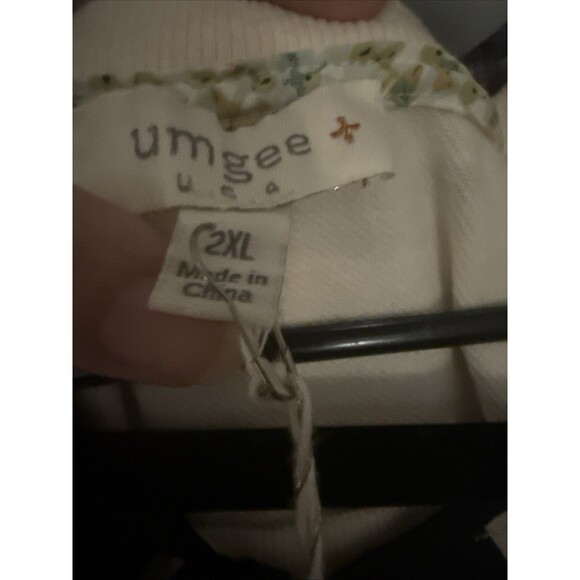 Umgee Western Pullover Raw Hem Terry Sweatshirt Tunic Dress TX Cowgirl Print 2xl - Picture 10 of 12